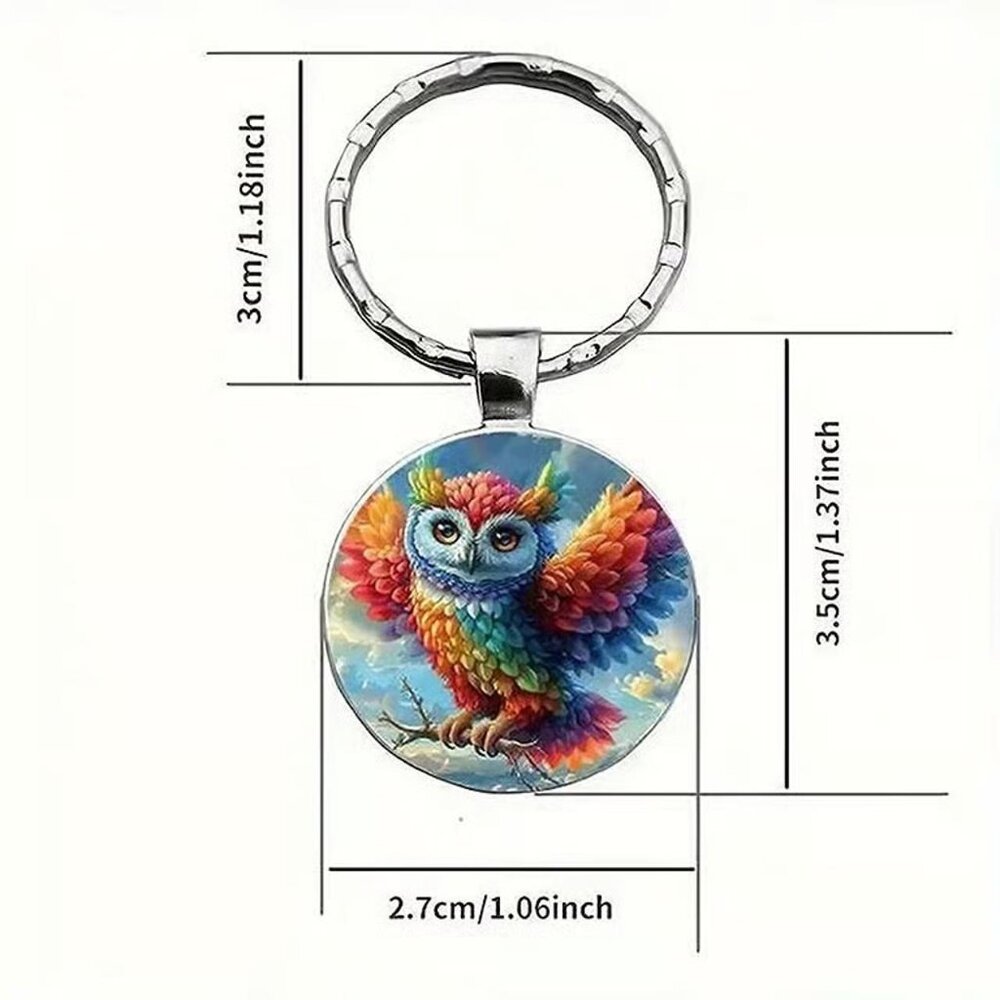 Stainless Steel OWL Keyring Keychain Accessory - Picture 3 of 3